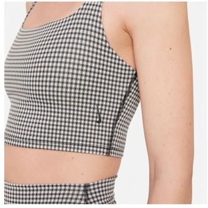 Nike Women's Gingham-Print Crop Top